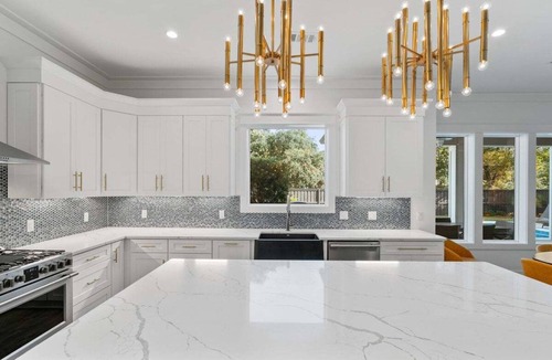 Gulfview Heights House | Gorgeous! Huge Private Pool, Outdoor Fireplace w TV, LSV/golf cart, & Bikes! Walk to Blue Mtn Beach!