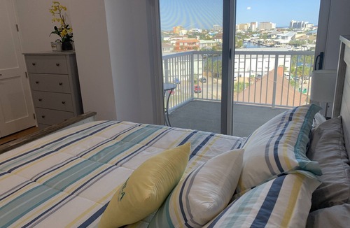 Holiday Isle Condo | Great view of Destin Harbor from the penthouse location.
