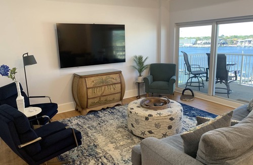 Holiday Isle Condo | Great view of Destin Harbor from the penthouse location.
