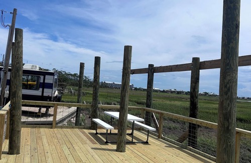 Keaton Beach RV Rental | Gulf front RV Site, full hook up .take a breath and enjoy the sunsets