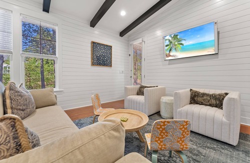 Laurel Grove House | Lakefront Beach Cottage w/ 2 Golf Carts, Lake Views, Pool, Beach, Beach Tram.