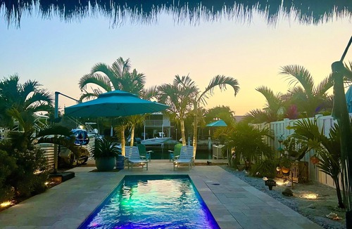 Key Colony Beach House | Lilo’s In The Keys Waterfront Tropical Retreat Tiki Private Pool Dock
