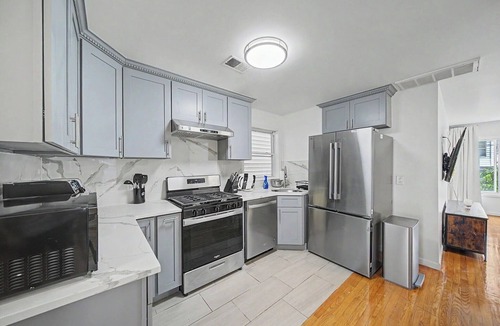 East Newark Apartment | Luxury Turnkey Living: 3BR/2BA Near Transit