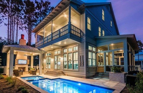 Forest District House | Luxury WaterColor Home with Heated Pool, Spa, Cabana, and 6 Adult Bikes