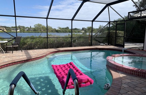 Englewood House | Manasota Key Waterfront - Heated Pool - steps from Public Beach - Dock