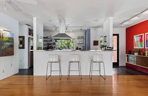 South Sarasota House | Mid-Century Modern W/Private Lap Pool In secluded Garden and art studio