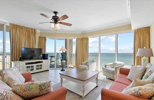 Panama City Beach Apartment | Modern 3BR Beachfront Condo with Wraparound Views