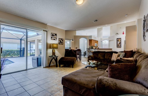Orange Tree Villa | Newly decorated 4 bed private pool home near Disney,own mini putt putt golf hole
