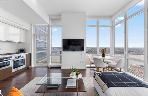Hell's Kitchen Apartment | NYC DREAM HOME! Corner Luxury 2BR/2BA near Times Sq