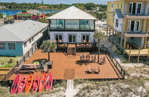 Panama City Beach House | Ocean Front 4BR/4BA Home PCB - Walk to Pier Park - Pet Friendly-Golf cart