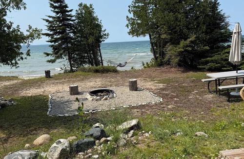 St Ignace House | Octagon Beach House Enjoy a tranquil getaway w/private beach on Lake Michigan