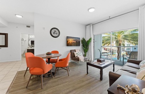 Celebration Apartment | Orlando Getaway with Pool View Balcony