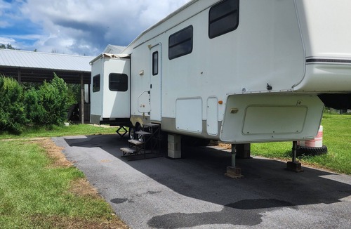 Cottondale RV Rental | OUR GOSHEN RV PARK LOTS OF CAMPEING Memories are made KEY STONE CAMPER WITH POOL