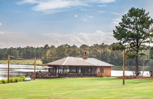 Rupert House | Private 70 Acre Lake, 50 acres land, 5 Glamping Tents, 1 Cabin, Lakefront Dock