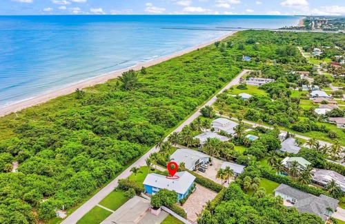 Fort Pierce Shores House | Private Beach Compound - 4 Units - Sleeps 30+, Pets OK