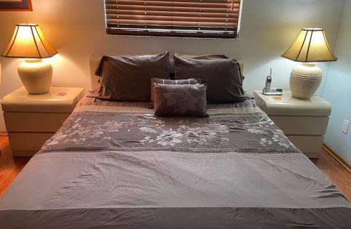 Collins Estates House | PRIVATE HOT TUB, POOL BBQ fenced retreat, a mile walk from beaches pet Friendly