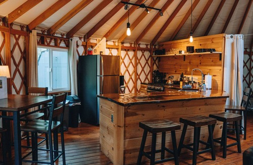 Baldwin Cabin | Private Luxury Yurt 20 Wooded Acres Pet-Friendly