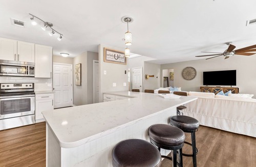 Gulfview Heights House | Private Pool, LSV/Golf Cart, Bikes, & 2 Kitchens! Easy Walk to Beach! Pet Friendly