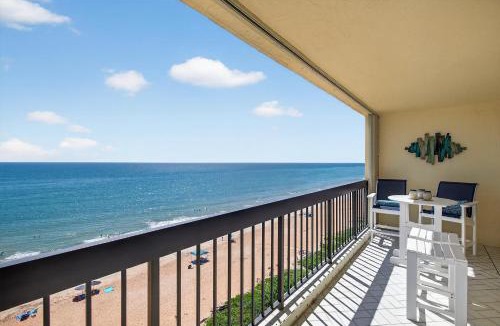 Ormond-by-the-Sea House | Renovated direct oceanfront condo with spacious balcony, heated pool, and garage parking