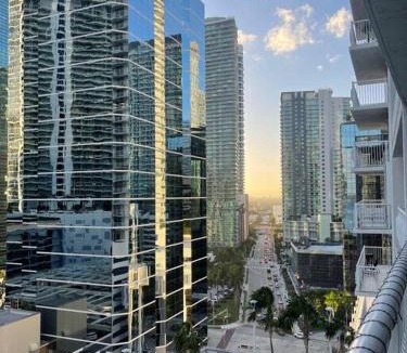 Brickell Apartment | Rooftop Pool with Water View