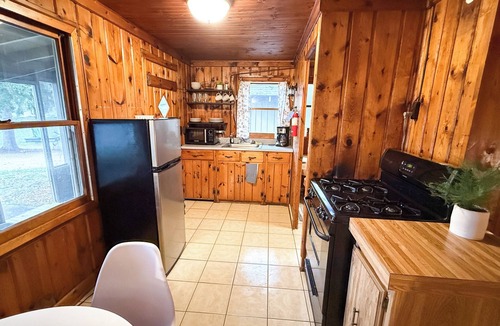 Mason County Cabin | Rustic 6-cabin resort on Long Lake with a beach and waterslide
