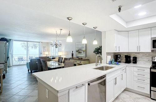 Indian Shores Condo | Sand Castle II # 2206 GULF FRONT Condo Spiral Staircase to Pool & Beach AMAZING