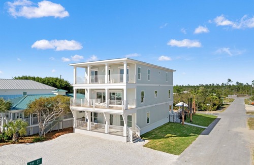 Mexico Beach House | Sandy Feet Retreat | 8BR | Gulf View Escape! Private Pool & Spa! Walk to Beach!