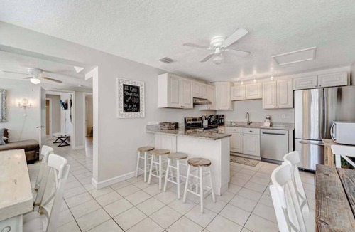 Ilexhurst Apartment | Serene oceanfront suite with Gulf view, grill, patio, central AC, & WD