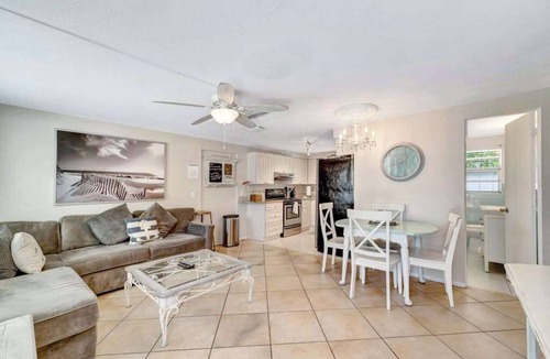 Ilexhurst Apartment | Serene oceanfront suite with Gulf view, grill, patio, central AC, & WD
