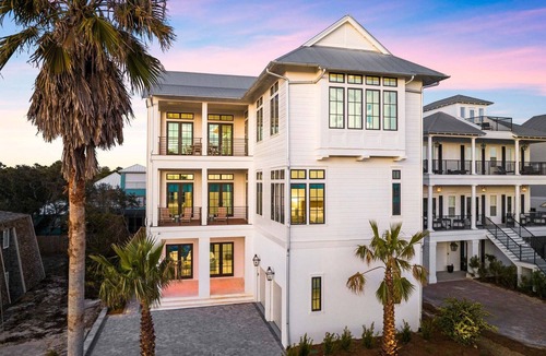 Seacrest House | Sleeps 22! Private Pool, LSV/Golf Cart, & GULF VIEWS! Steps to Beach!