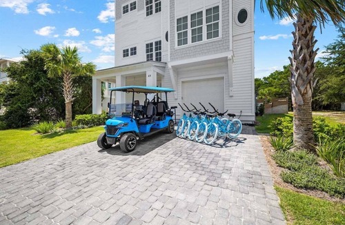 Seagrove Beach House | Sleeps 28! Oasis w Pool, Spa, LSV, Bikes, Basketball Court, Game Room! 5 Floors! 30A Dream Home!