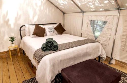 Broadalbin Other | Spacious Group Glamping Site with Safari Tents, BBQ Gazebo, Fire Pits, Forest Trails in Broadalbin, New York