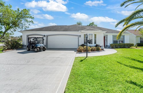 The Villages House | Spacious Home in Palo Alto Village – Golf Cart, Lanai & Prime Villages Location