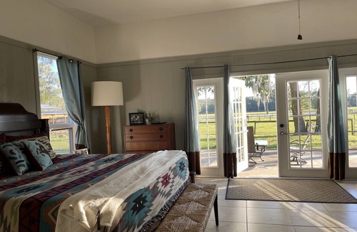 Fellowship Apartment | Stay and Ride Romantic ‘King Suite Plus” with Deck on a Dude Ranch. Horses!