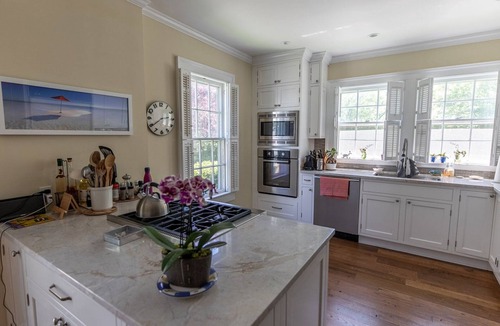 East Hampton North House | Stone Patio with Lush Plantings, Close to Downtown