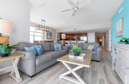 Daytona Beach Condo | This 8th-floor 3BR/3BA beachfront condo in Daytona Beach Shores offers stunning ocean views. Steps from the Atlantic Ocean, enjoy the beach, pool, or jacuzzi, then watch sunsets over the Intracoastal and downtown from your private balcony.