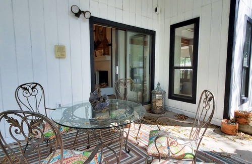 Navarre House | Updated dog-friendly home with private outdoor pool, patio, fireplace, W/D, AC