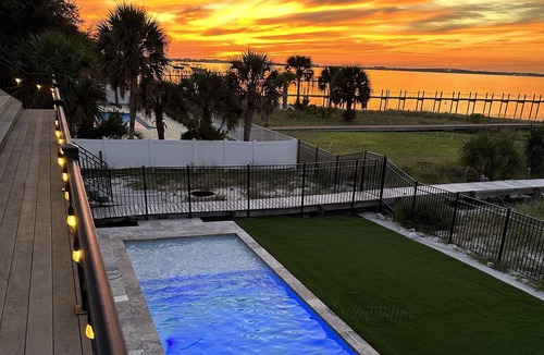 Pensacola Beach House | Water front, Heated private pool, GOLF CART, Sunset views, Private pier, Beach