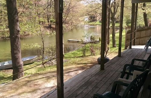 Mears Cottage | Waterfront Cabin on Silver Lake Channel. Row or Motor boat to the Sand Dunes.