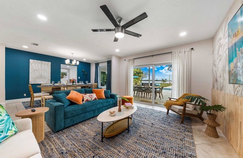 Palm Beach - West Palm Beach House | Waterfront Stunner! Heated Pool+Spa+Sauna+Firepit+ Playground!