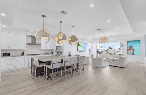 Fort Myers Beach House | White Sands Retreat: Bay Views, Pool, Elevator