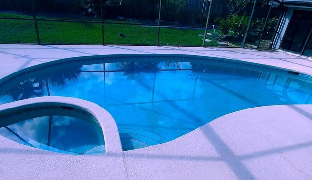 2 rooms + Private Pool. & so close to all. Quiet, Beach, golf, shops, .
