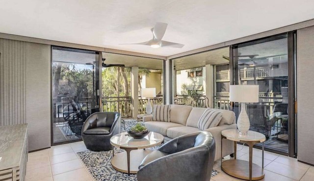 2nd-floor condo with private beach access, lanai, and access to heated pool