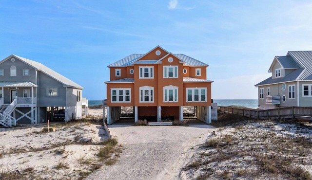 🪸Beachfront 4BR Home | Community Pool | Gulf Views | Coral Reef East🪸