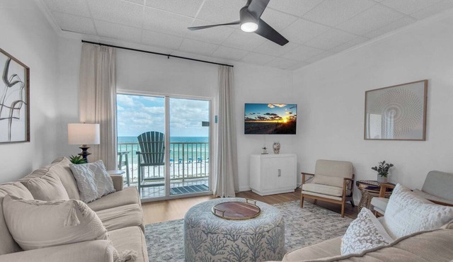 🌅BeachFront-Gulf Views-Balcony-2BR Sans Souci 203🌅