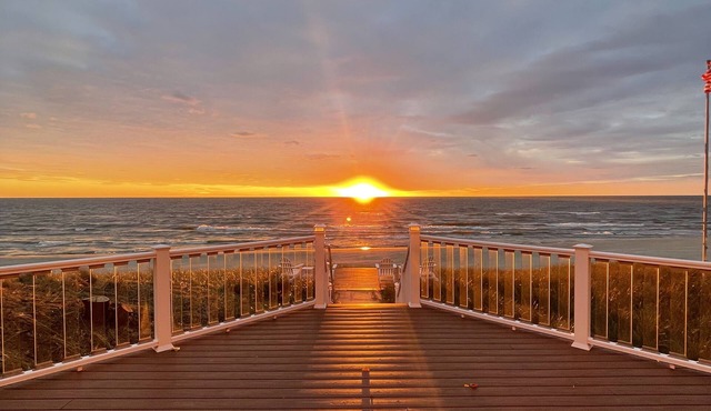 Beachfront Home on Lake Michigan. Enjoy gorgeous views and a private beach!