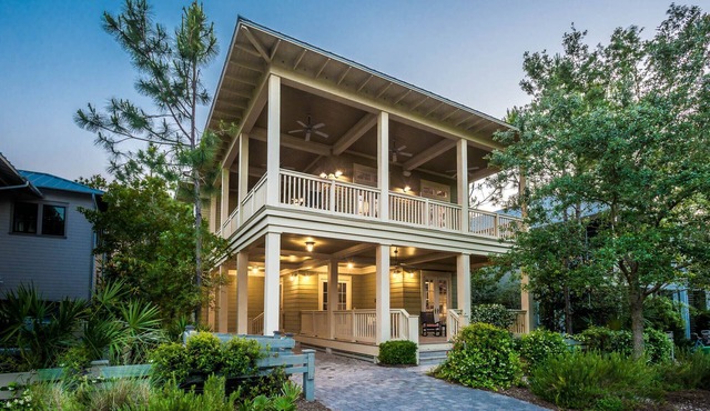 Beautiful Camp District Retreat with Wraparound Decks and Beach Club Access