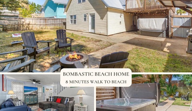Bombastic Beach Home, HOT TUB, 8min WALK to Beach