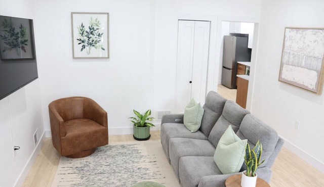 Chic 2BR w/Urban Patio + Walk to NYC Transit