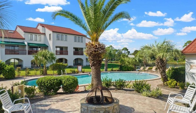 Condo near the water with pool tennis balcony grill washer&dryer AC